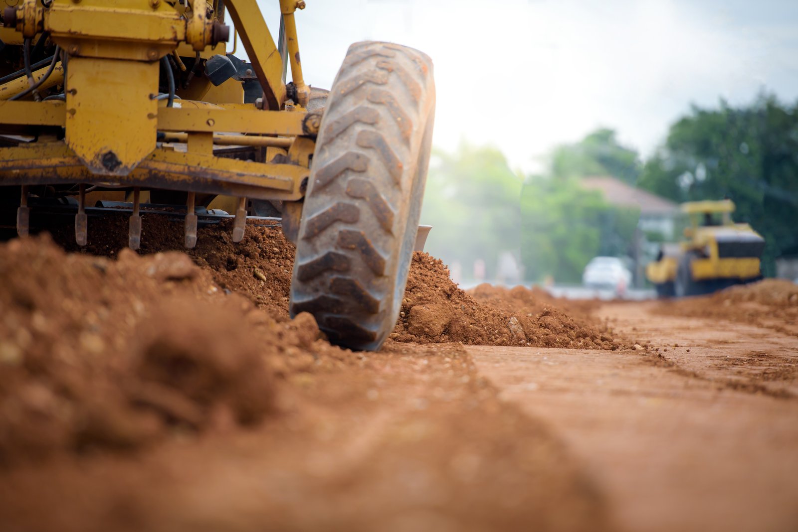 Drenagem de terreno em obra de infraestrutura na Bahia