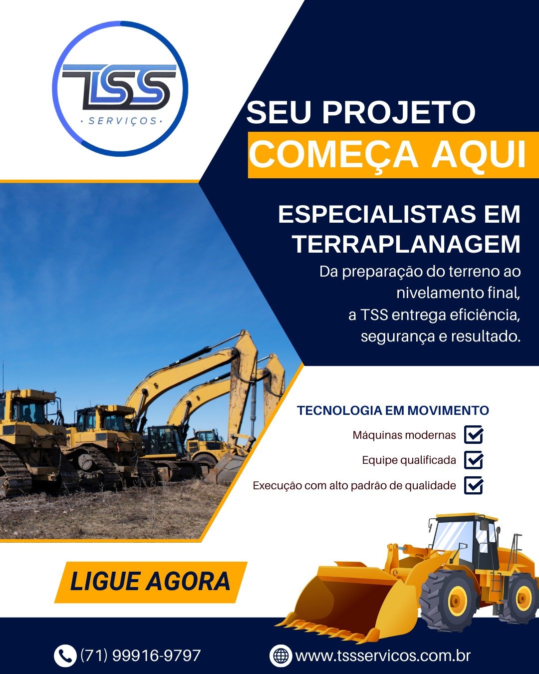 Caminhão pipa em obra de terraplanagem para suprimento de água